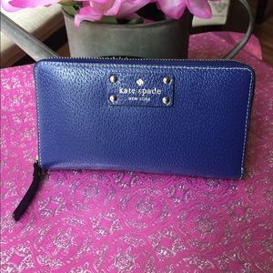Kate Spade Royal Blue Zip Wallet (USED)